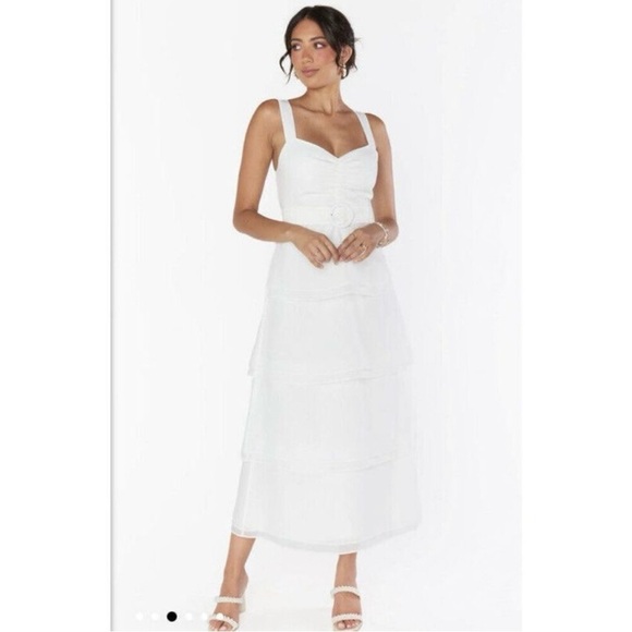 Show Me Your Mumu “Cosmopolitan” Midi Dress in White, size XXS, Love Island - Picture 4 of 10